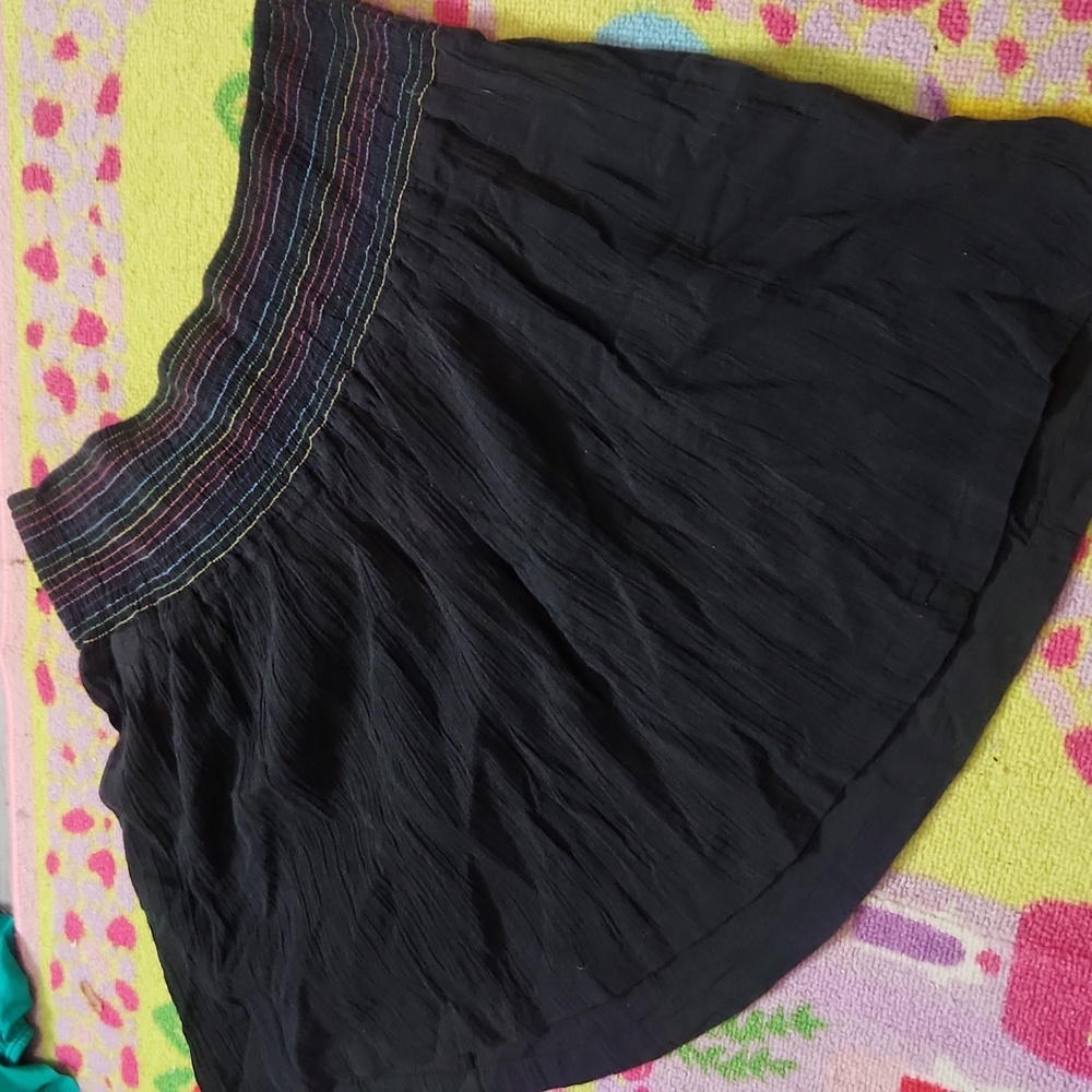 Black and Rainbow Mini Skirt